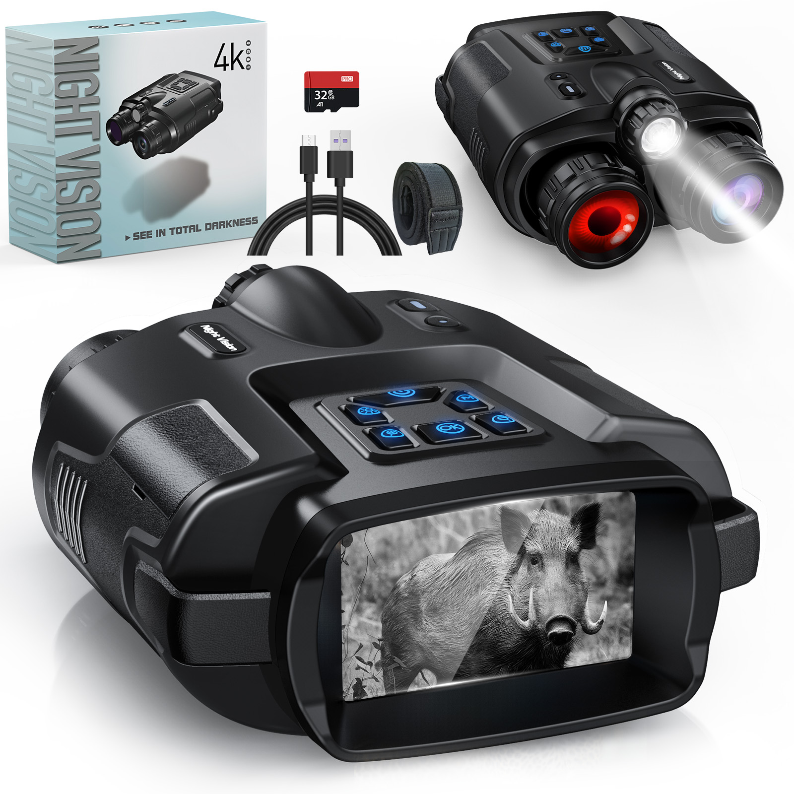 Photography Ratio - Binoculares de Visión Nocturna 4K Infrarrojos