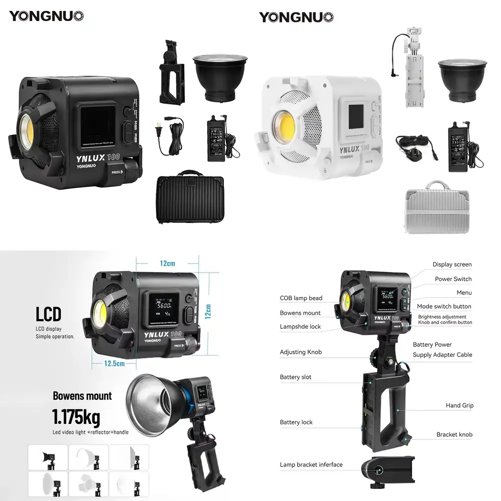 YONGNUO YNLUX100 100W 3200K-56 - Photography Video reseña y precio