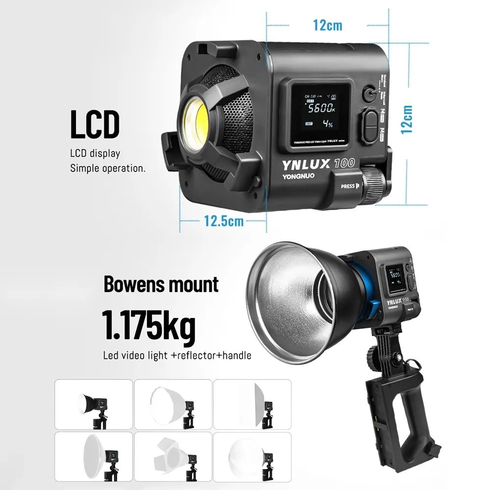 YONGNUO YNLUX100 100W 3200K-56 - Photography Video reseña y precio