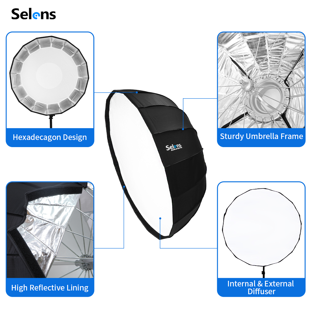 Selens-paraguas de luz de estu - Photography Umbrella Light reseña y precio