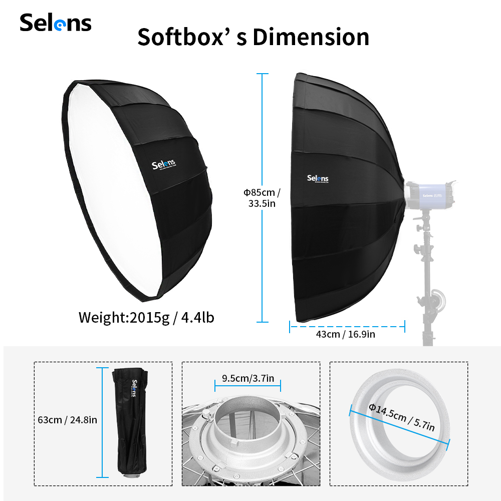 Selens-paraguas de luz de estu - Photography Umbrella Light reseña y precio