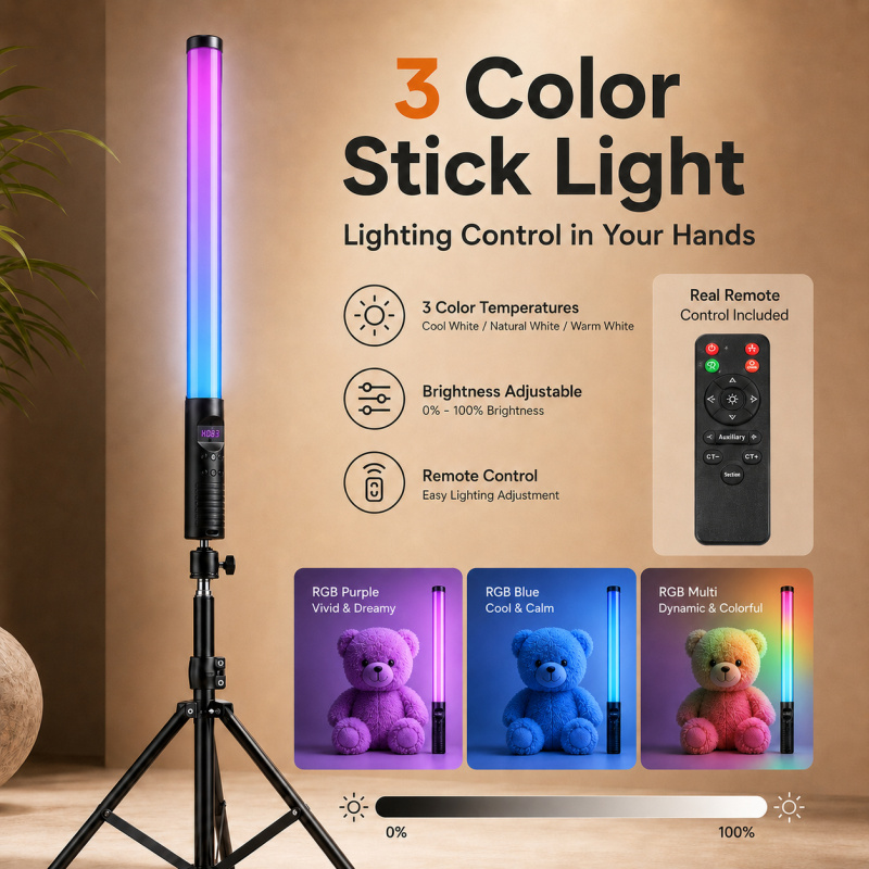 Varita de Luz de Video RGB Por - Photography Umbrella Lights reseña y precio