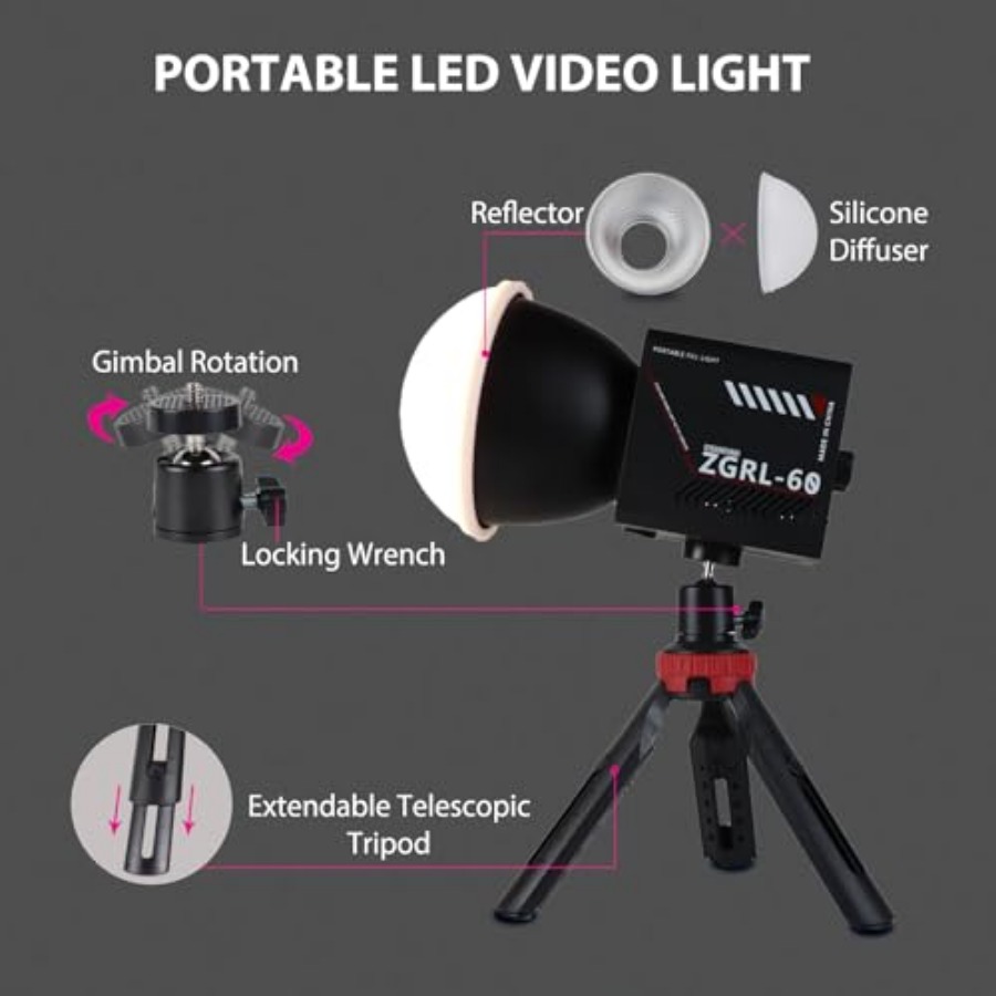 Luz de Video LED COB de 60W, P - Photography Video reseña y precio