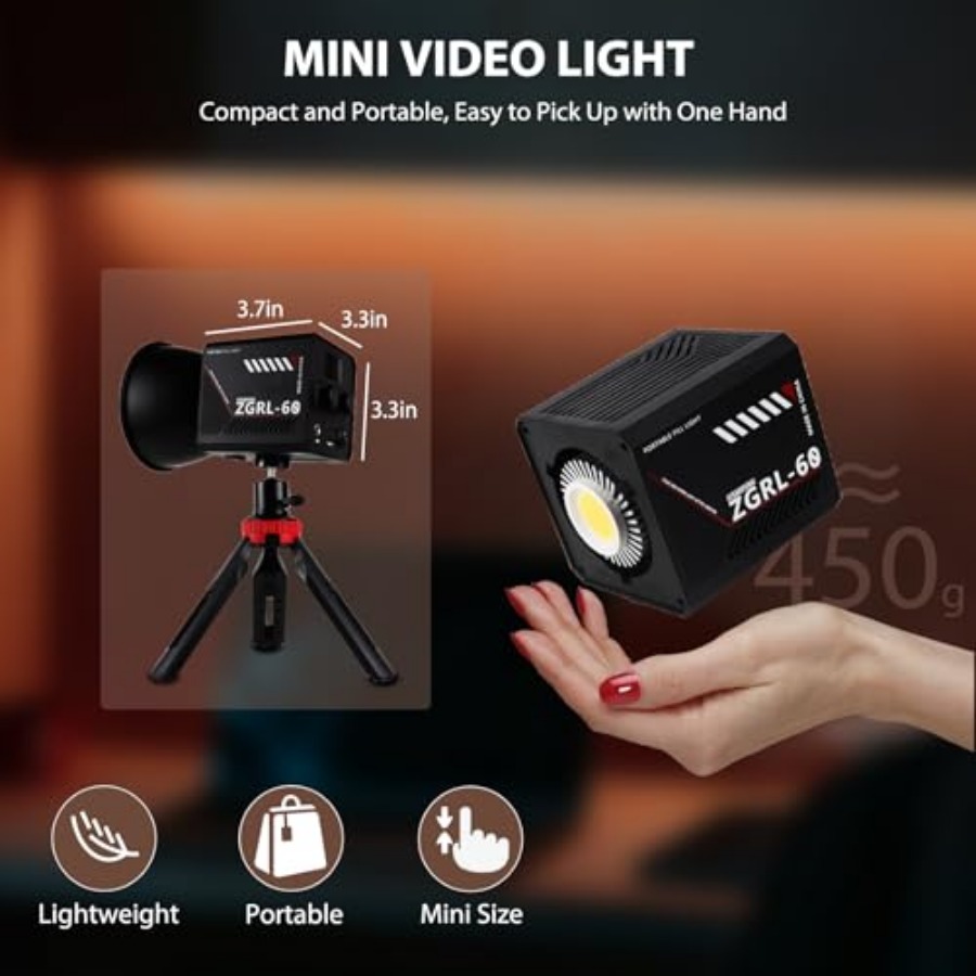 Luz de Video LED COB de 60W, P - Photography Video reseña y precio