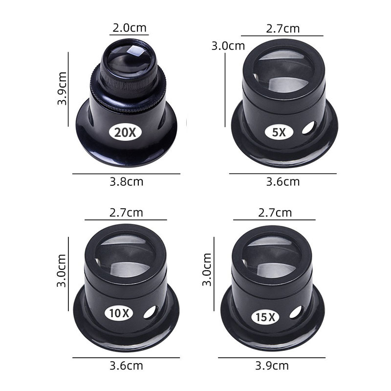 Juego de 4 Lupas Monoculares p - Eye Piece Magnifier reseña y precio